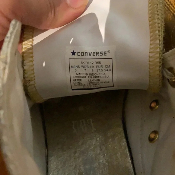 Gold converse with  diamonds - Picture 10 of 11